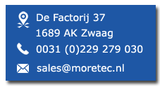 Moretec Plastic Machinery B.V. Driebanweg 27 1607 ML Hem - Tel: 0031 (0)229 279030 - E-mail: sales@moretec.nl